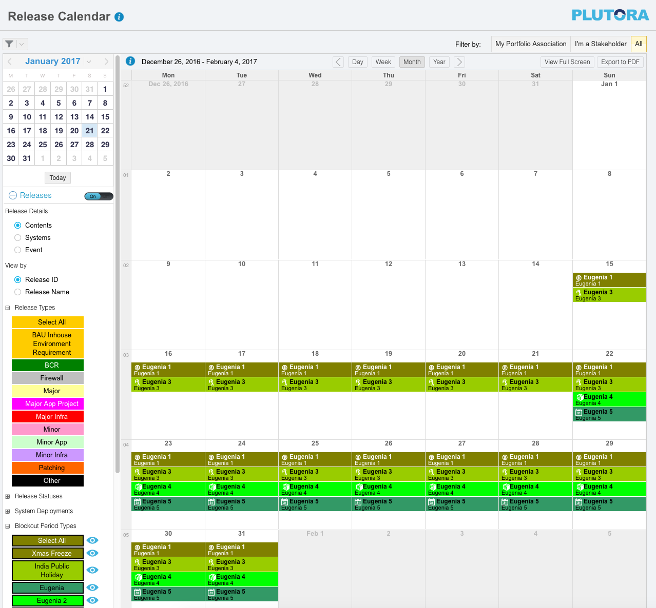 Introduction To Release Calendar Plutora Knowledge Base