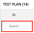 Test Plan search and filter